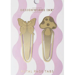 Butterfly & Mushroom Metal Page Tabs