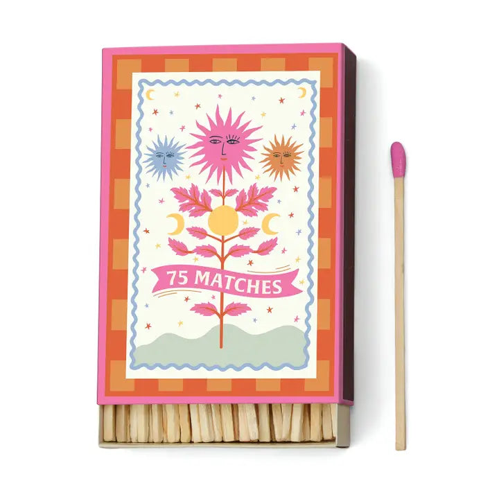 Hot Pink Sun Boxed Matches