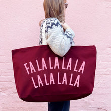 Load image into Gallery viewer, FaLaLaLaLa Burgundy Big Bag