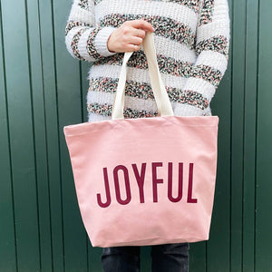 Joyful Burgundy Tote Bag