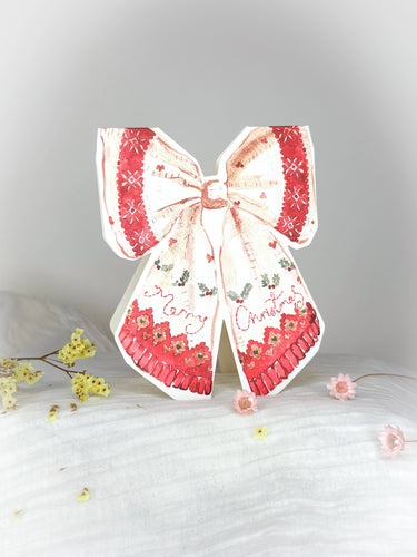 Vintage Festive Bow Card