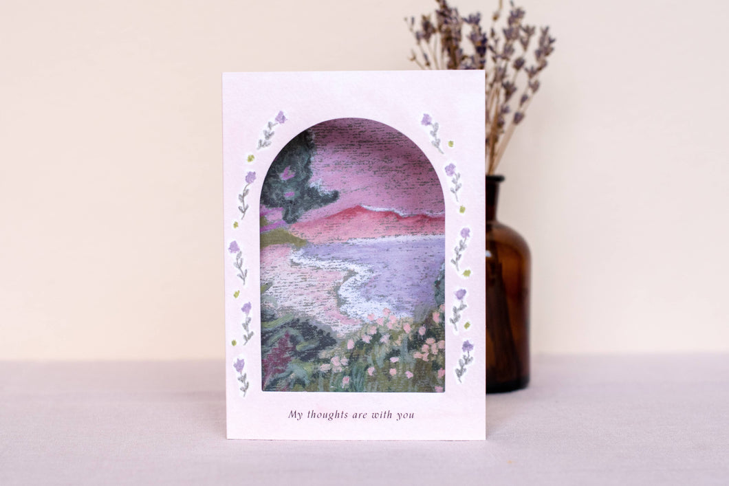 Thinking of You Arch Window Card