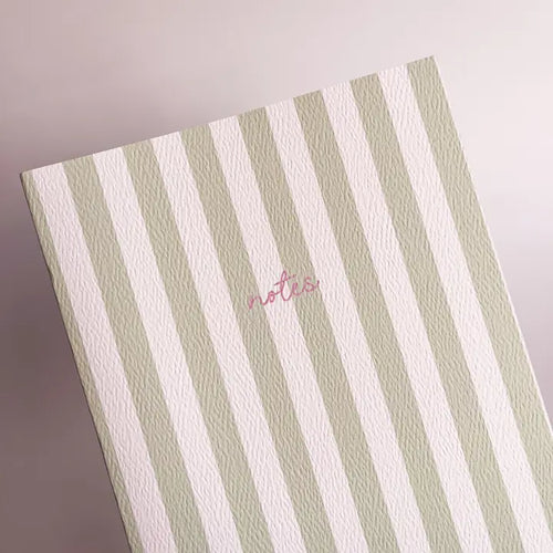 Pale Green Stripe Notebook