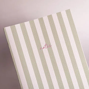 Pale Green Stripe Notebook