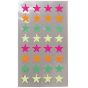 Neon Star Stickers