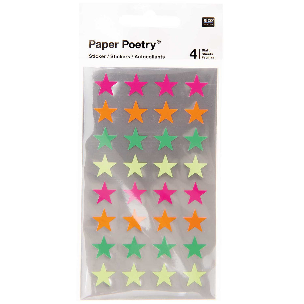 Neon Star Stickers