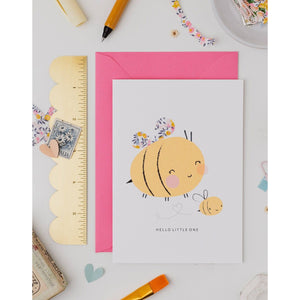 Liberty Bee New Baby Card