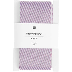 Purple Diagonal Stripe Woven Ribbon