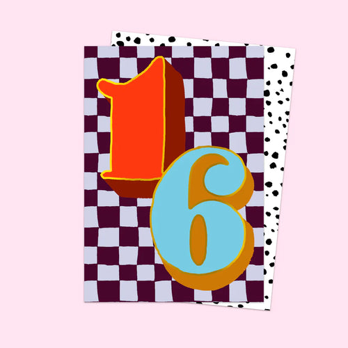 16th Bold Birthday Card