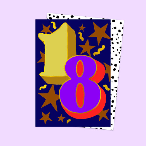 18th Bold Birthday Card