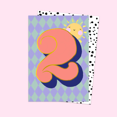 2nd Birthday Sun Card