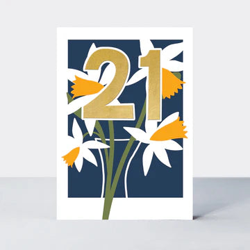 Age 21 Floral Card