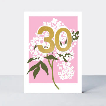 Age 30 Floral Card