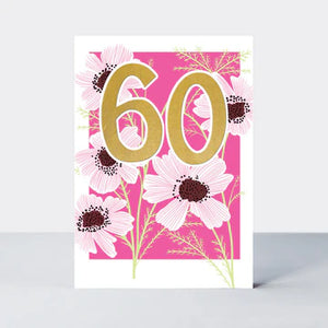 Age 60 Floral Card