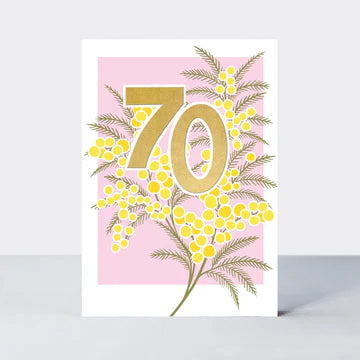 Age 70 Floral Card