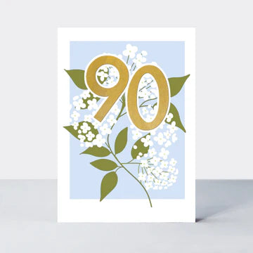 Age 90 Floral Card