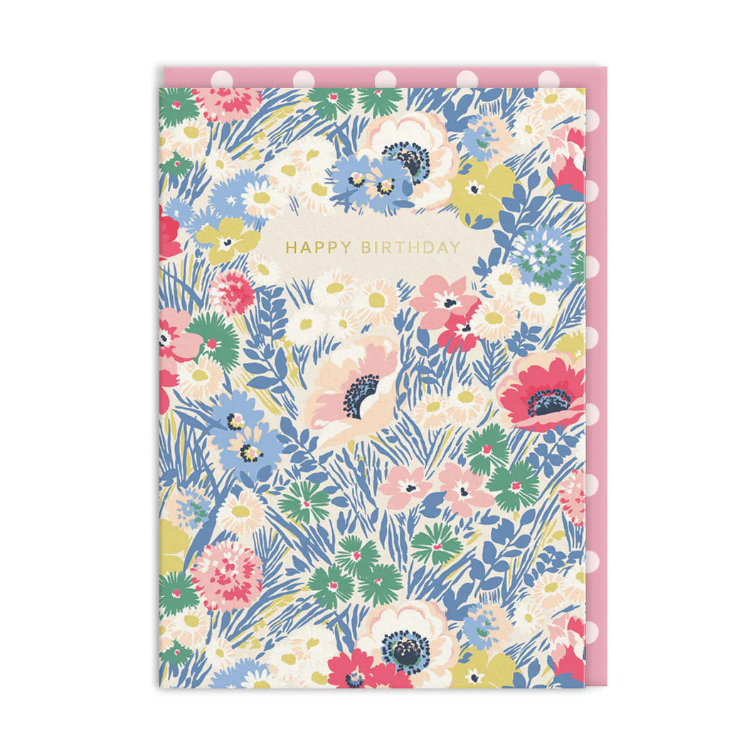 Floral Meadow Birthday Card