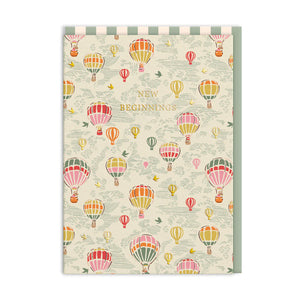 Hot Air Balloons New Beginning Card