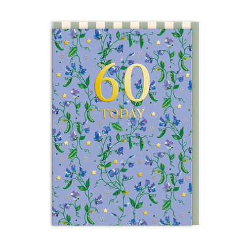 Age 60 Floral Birthday Card