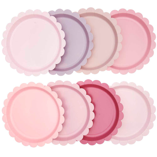 Shades Of Pink Scallop Plates