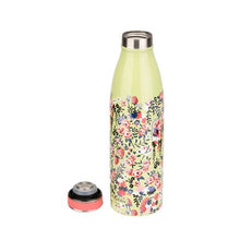 Load image into Gallery viewer, Green Ditsy Floral Stainless Steel Water Bottle