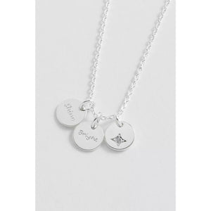 Triple Disc Silver Necklace