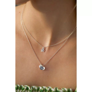 Triple Disc Silver Necklace