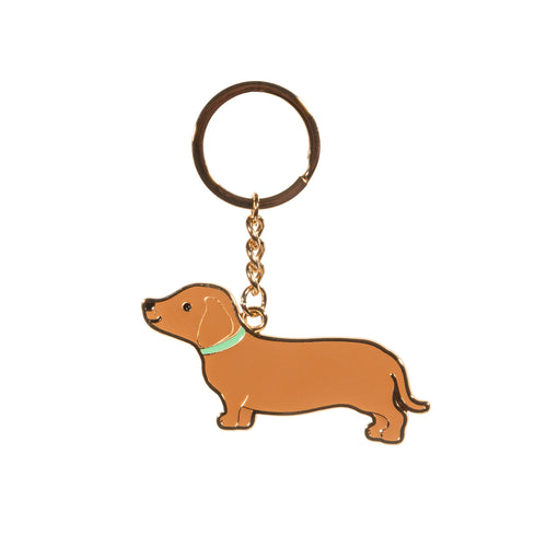 Dachshund Enamel Keyring