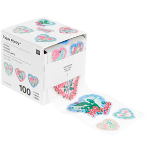 La Vie En Rose Heart Shaped Stickers