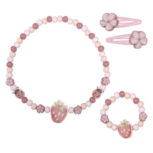 Wooden Jewellery Set: Strawberry