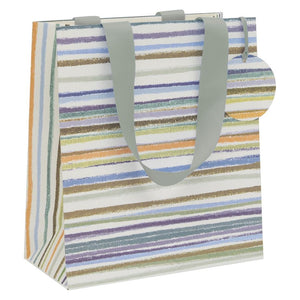 Medium Blue Stripes Gift Bag