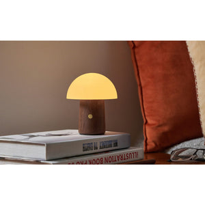 Mini Alice Mushroom Lamp: Walnut