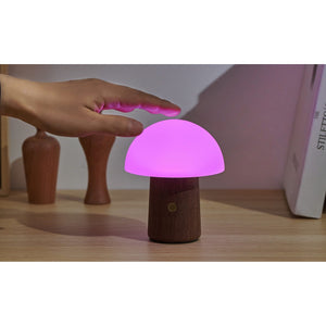 Mini Alice Mushroom Lamp: Walnut