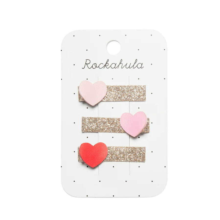 Heartbreaker Glitter Bar Hair Clips