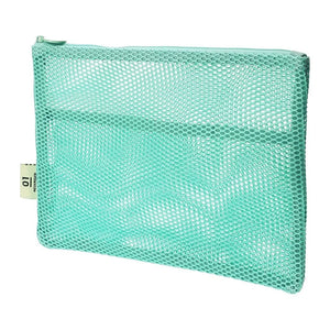 Mint Mesh Zip Pouch