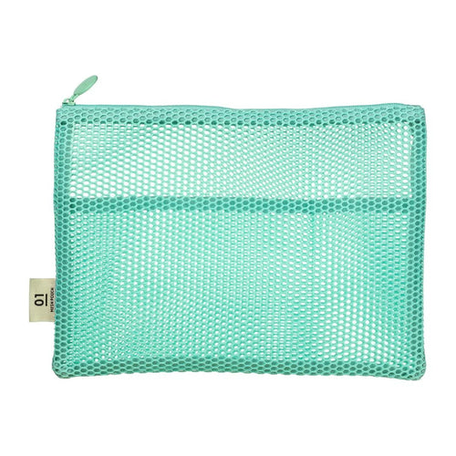 Mint Mesh Zip Pouch