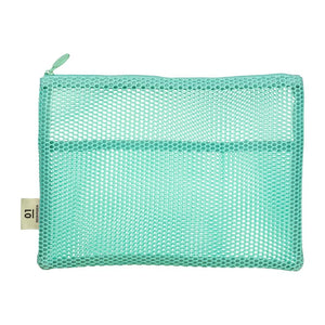 Mint Mesh Zip Pouch