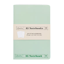 Load image into Gallery viewer, A5 Green &amp; Aqua Notebooks