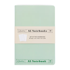 A5 Green & Aqua Notebooks