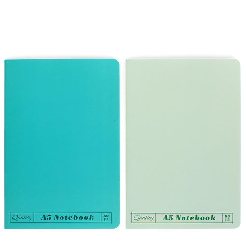 A5 Green & Aqua Notebooks