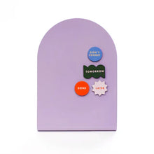 Load image into Gallery viewer, Magnetic Lilac Memo Board Stand