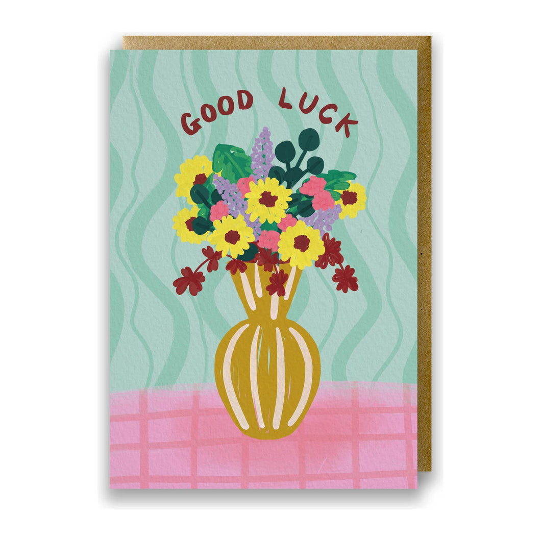 Good Luck Vase Card