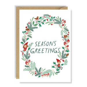 Seasons Greeting Elves Card