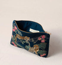 Load image into Gallery viewer, Jungle Jaguar Ink Blue Everyday Pouch