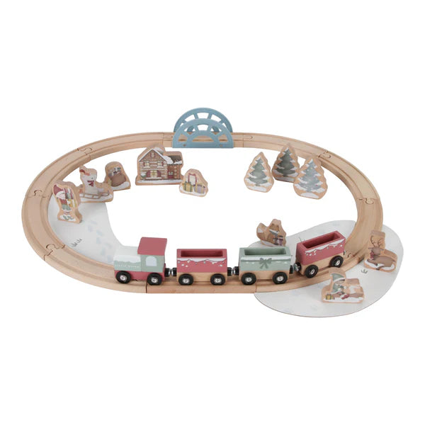 Christmas Wooden Train Track