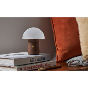 Mini Alice Mushroom Lamp: Walnut