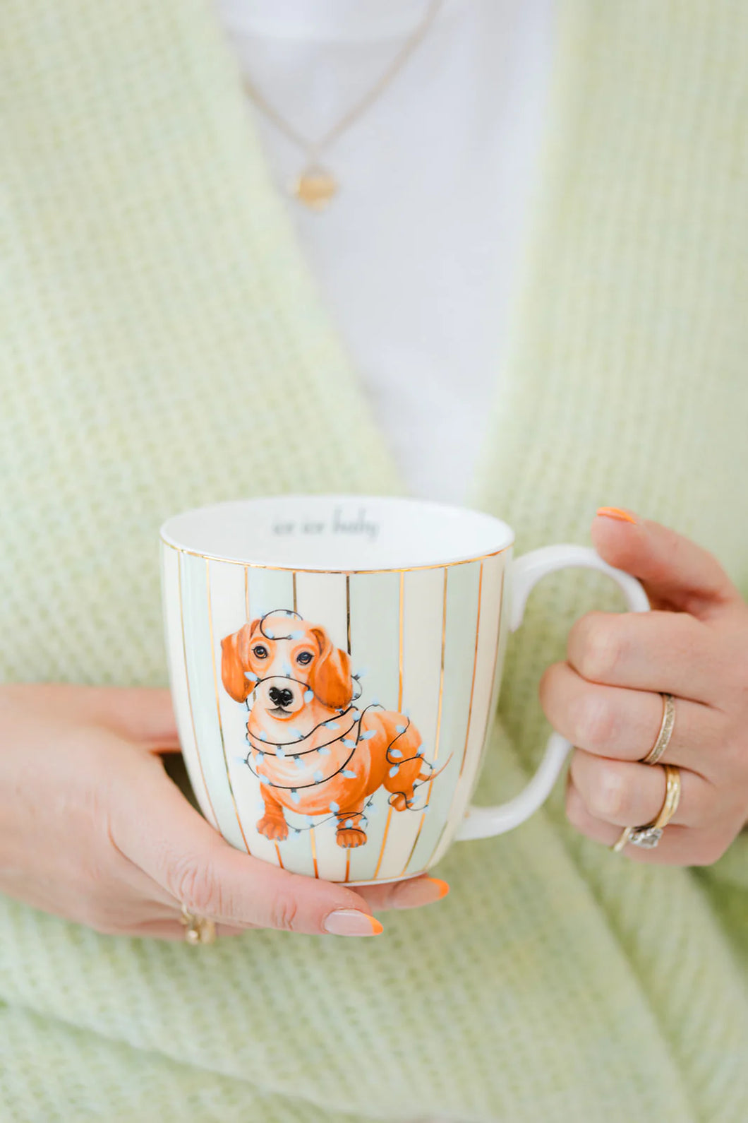 Large Christmas Sausage Dog Mug