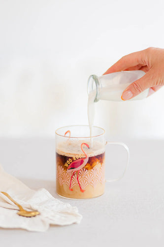 Glass Flamingo Mug