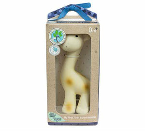 Boxed Giraffe Natural Rubber Rattle & Bath Toy