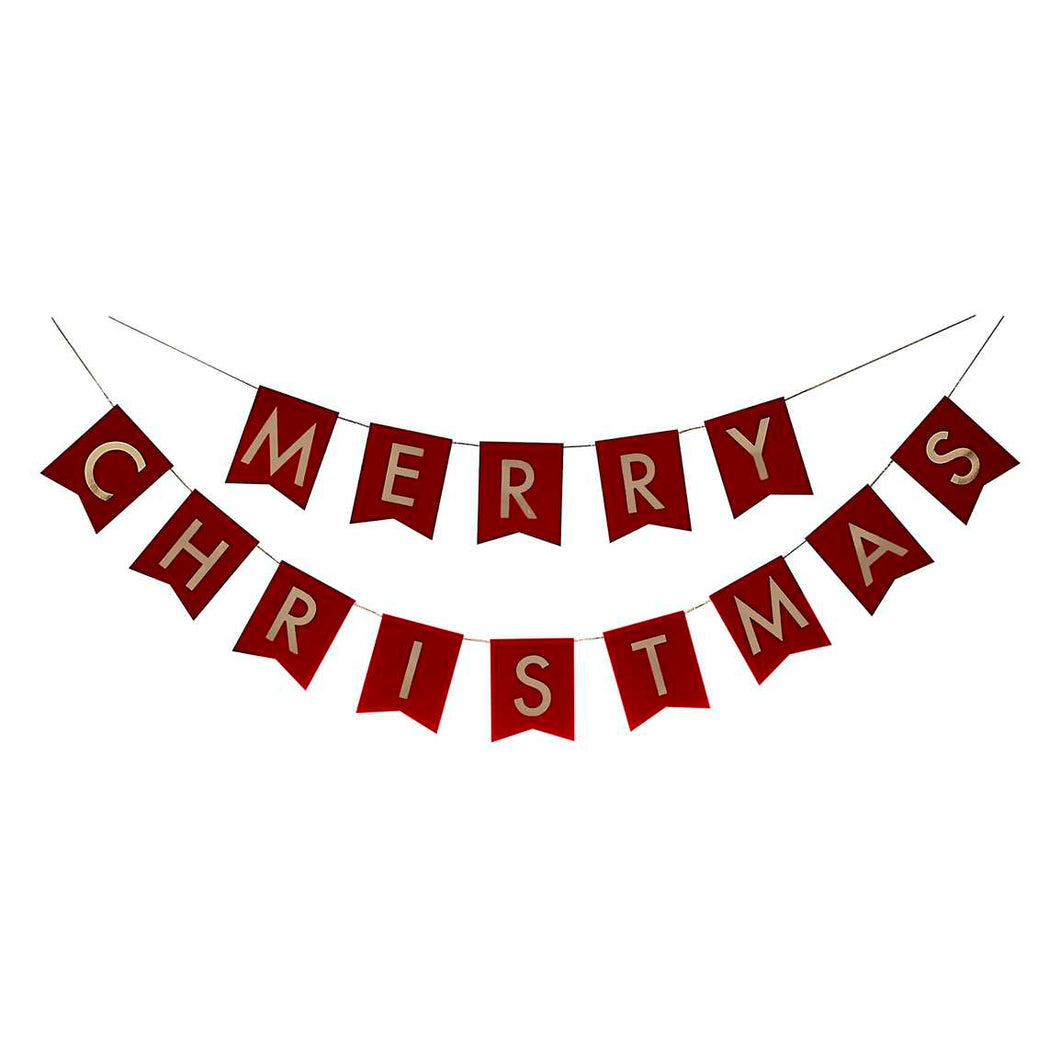 Velvet Christmas Bunting